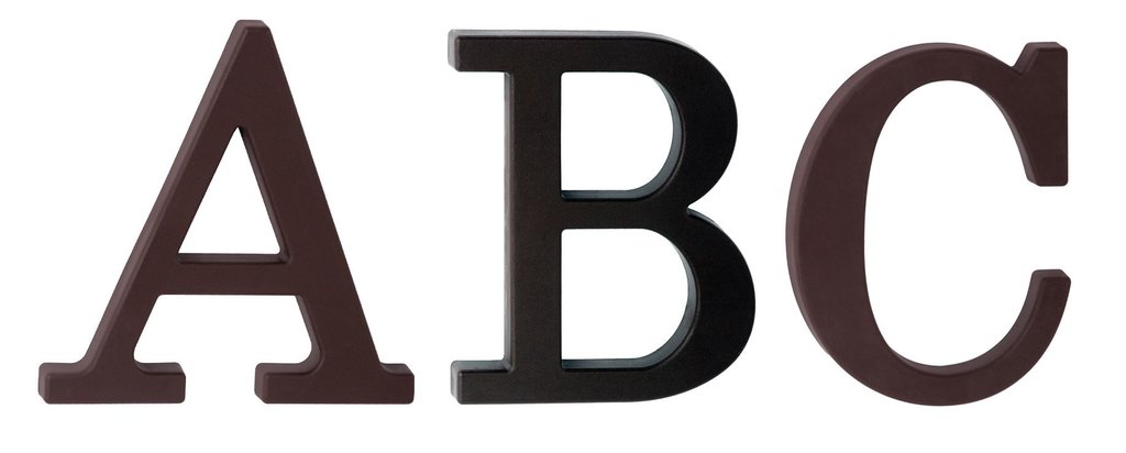 Litera na dom plastikowa 9cm CZARNA C