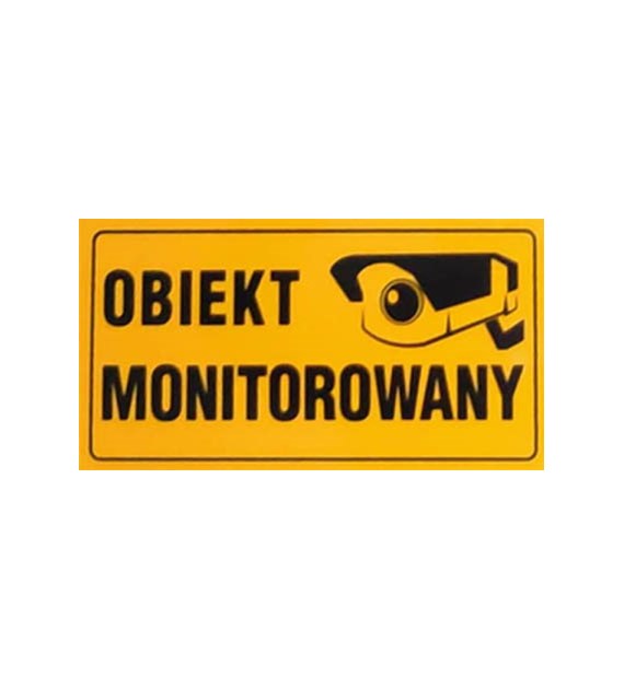 Tablica informacyjna 12x22cm OBIEKT MONITOROWANY