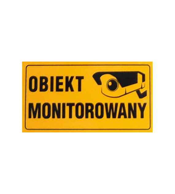 Tablica informacyjna 12x22cm OBIEKT MONITOROWANY