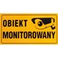 Tablica informacyjna 12x22cm OBIEKT MONITOROWANY