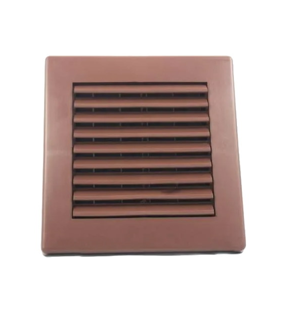 Kratka wentylacyjna 14x14cm z otworem fi100 BRĄZ