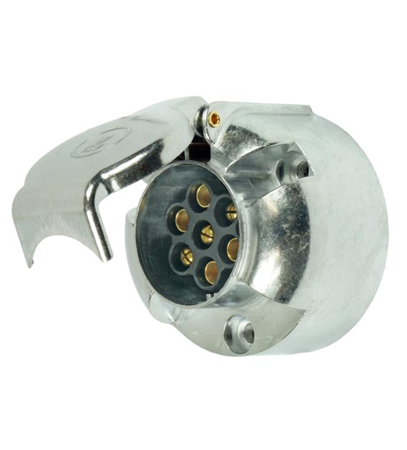Elektryczne gniazdo 7 biegunów 12V ALUMINIUM