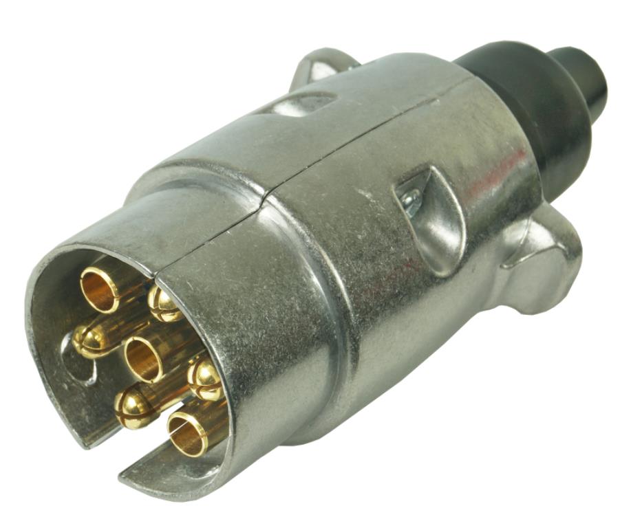 Elektryczna wtyczka 7 biegunów 12V ALUMINIUM