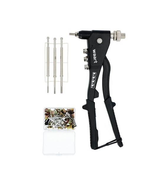 WAART Nitownica do nitów stalowych i nitonakrętek z akcesoriami, 270 mm