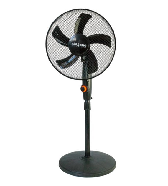 Wentylator podłogowy 40cm okrągła podstawa - czarny VOLTENO