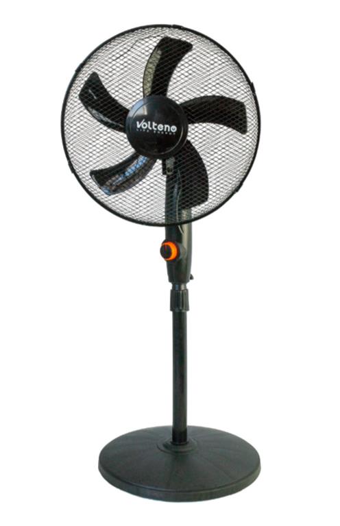 Wentylator podłogowy 40cm okrągła podstawa - czarny VOLTENO