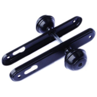 Gałka drzwiowa obrotowa 72 klucz CZARNA