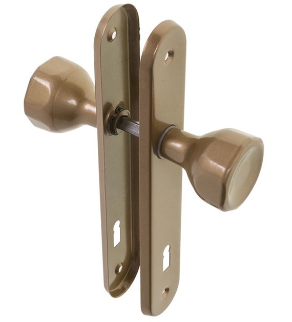 Gałka drzwiowa obrotowa 90 klucz ZŁOTA