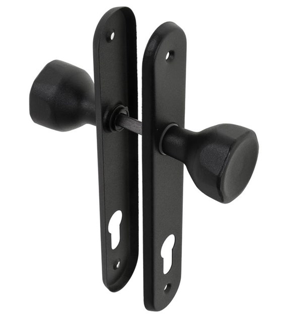 Gałka drzwiowa obrotowa 90 wkład CZARNA