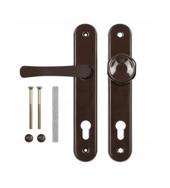 Gałko-klamka długi szyld 72 wkład BRĄZ