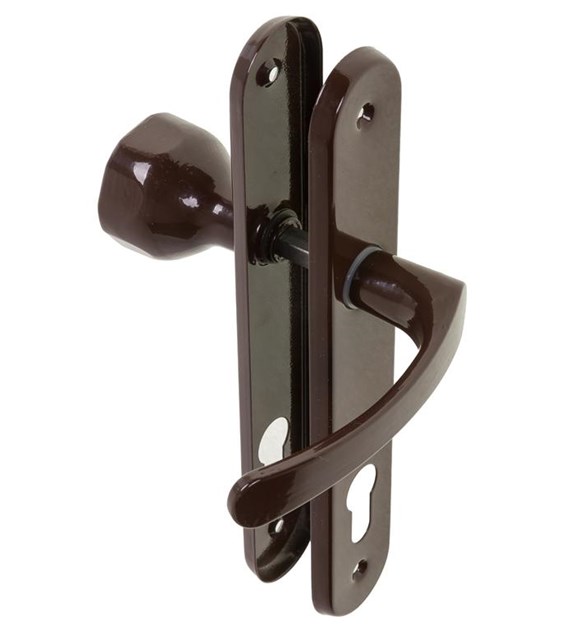 Gałko-klamka długi szyld 72 wkład BRĄZ