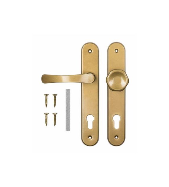 Gałko-klamka długi szyld 72 wkład ZŁOTA