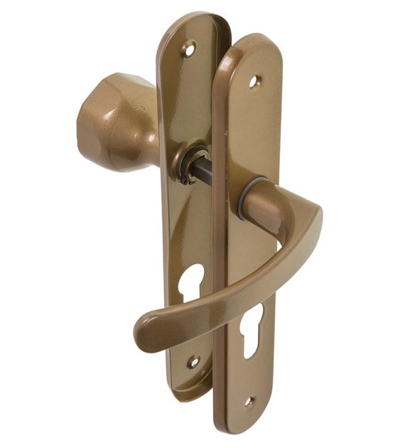 Gałko-klamka długi szyld 72 wkład ZŁOTA