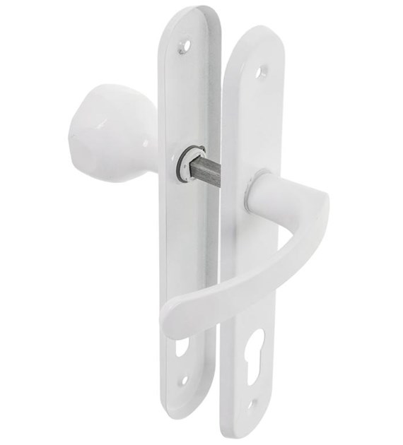 Gałko-klamka długi szyld 90 wkład BIAŁA