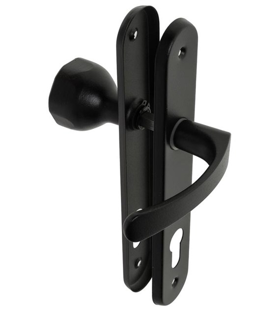 Gałko-klamka długi szyld 90 wkład CZARNA