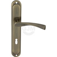 Klamka drzwiowa ROMA 90 klucz PATYNA