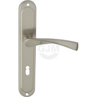 Klamka drzwiowa ROMA 72 klucz SATYNA