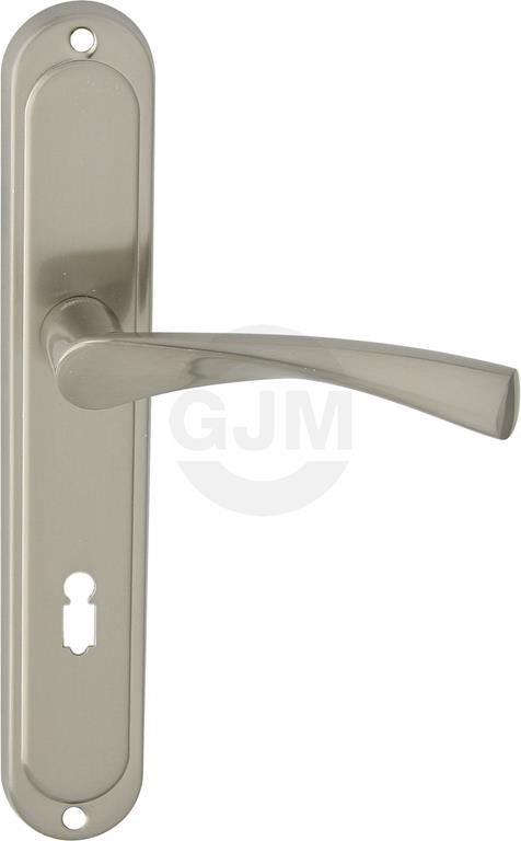 Klamka drzwiowa ROMA 72 klucz SATYNA