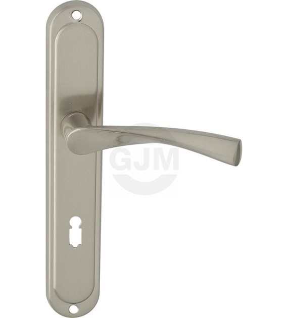 Klamka drzwiowa ROMA 90 klucz SATYNA