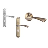 Klamka drzwiowa ROMA krótka SATYNA