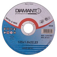 Tarcza metal 125x1,0mm DIAMANTO PROFESSIONAL