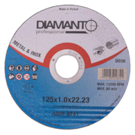 Tarcza metal 125x1,0mm DIAMANTO PROFESSIONAL