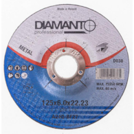 Tarcza metal 125x6,0mm DIAMANTO PROFESSIONAL
