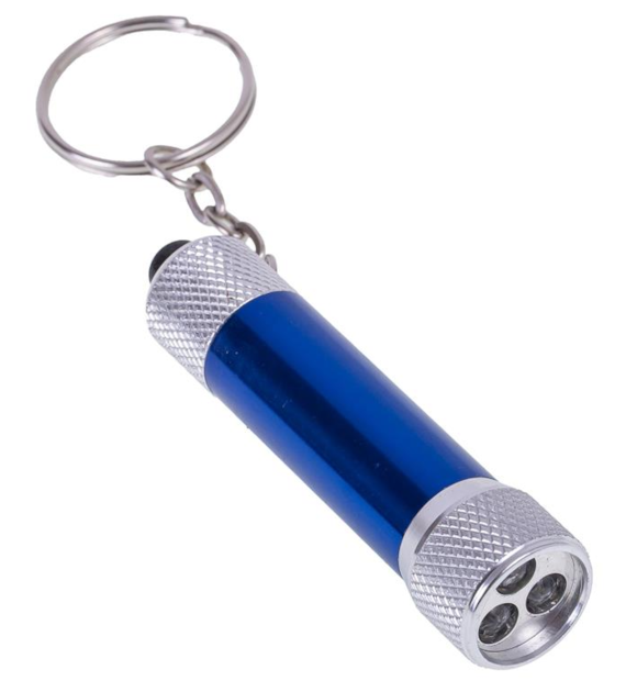 Brelok do kluczy latarka 3-LEDY, przycisk