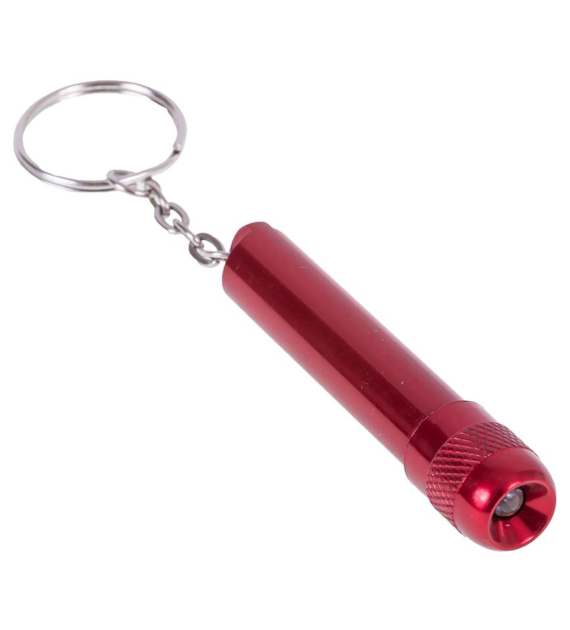 Brelok do kluczy latarka LED czerwona