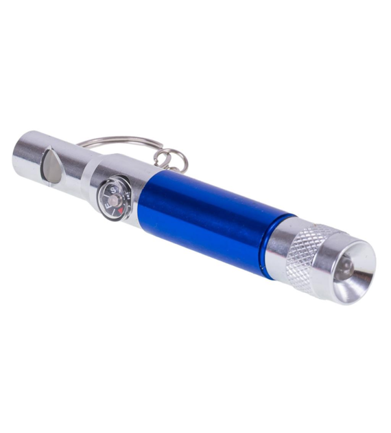 Brelok do kluczy latarka LED, kompas, gwizdek