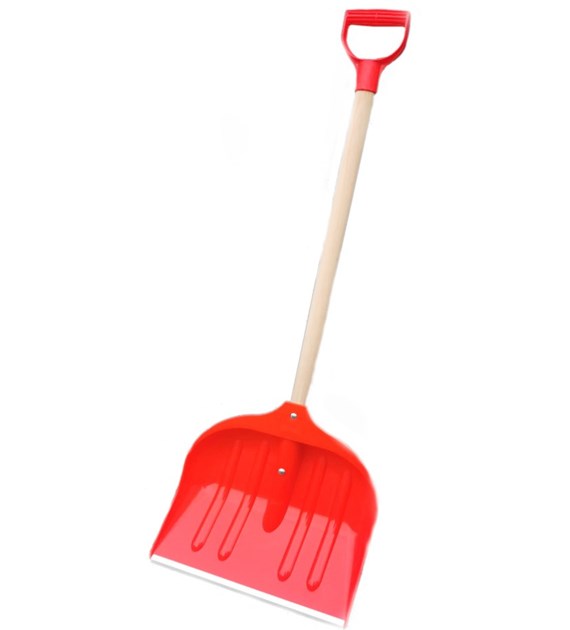 Łopata do śniegu wzmocniona oprawiona CZERWONA