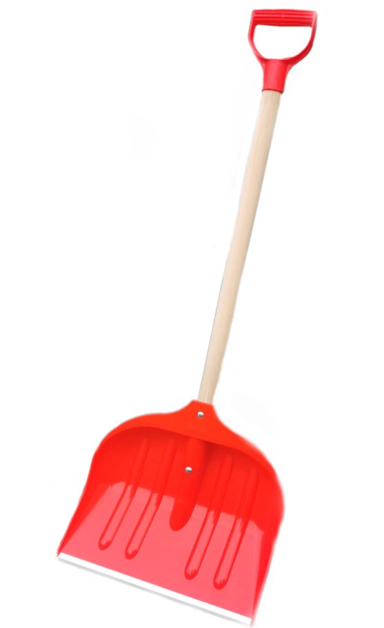 Łopata do śniegu wzmocniona oprawiona CZERWONA