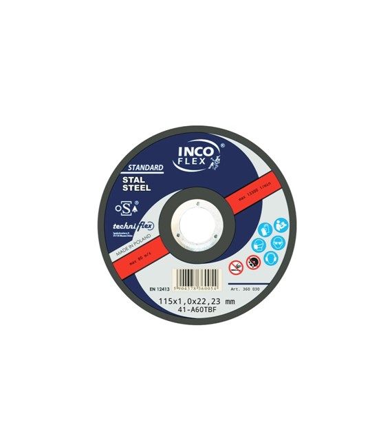 Tarcza INCO metal płaska 115x1,0mm