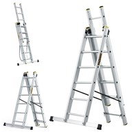 Drabina 3-elementowa aluminiowa 3x6 szczebli 150kg