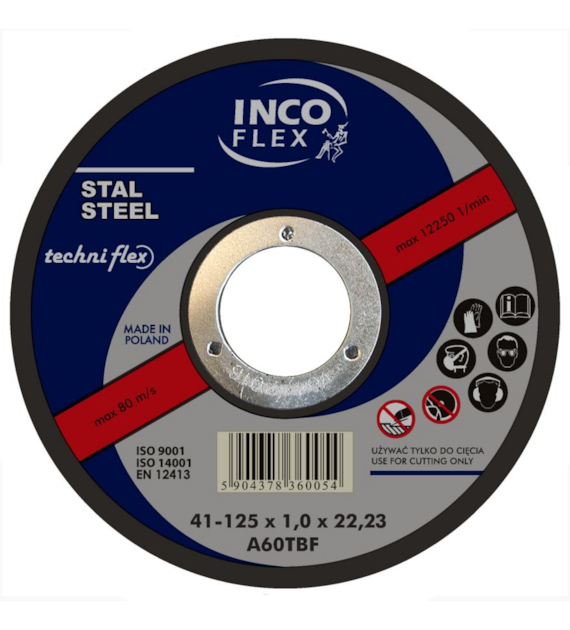 Tarcza INCO metal płaska 125x1,0mm