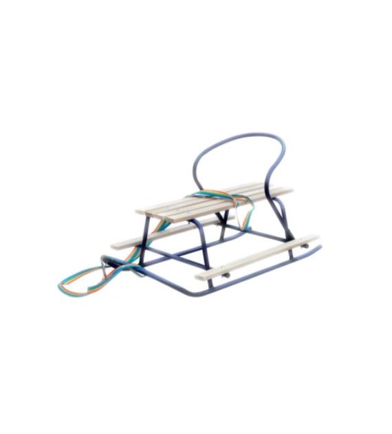 Sanki metalowe z oparciem