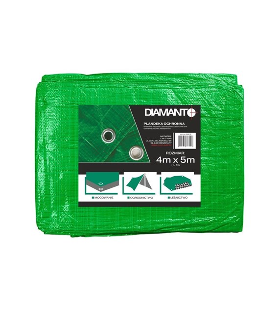Plandeka zielona 4 x 5m DIAMANTO