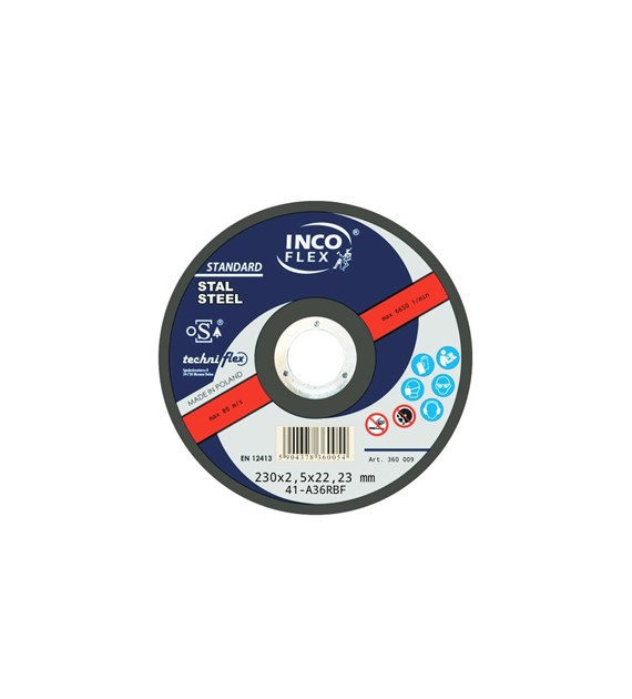 Tarcza INCO metal płaska 230x2,5mm