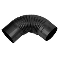 Kolanko piecowe czarne 160