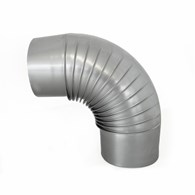 Kolanko piecowe czarne 160mm