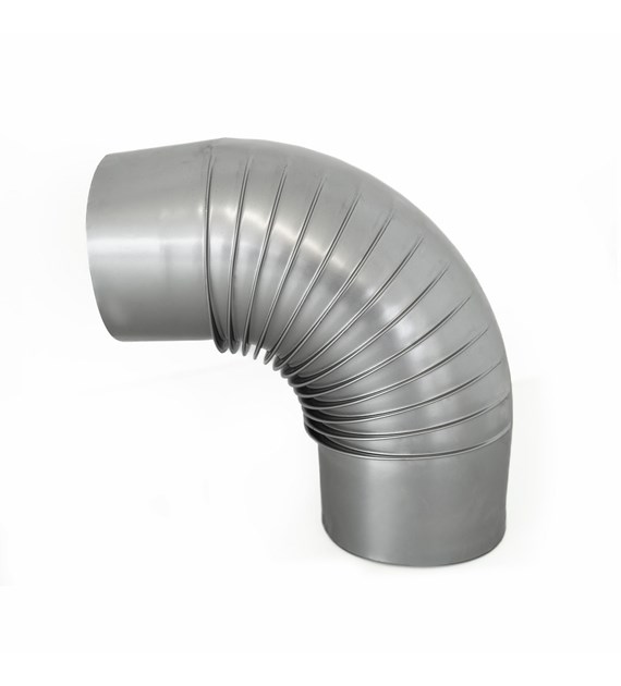 Kolanko piecowe czarne 160mm