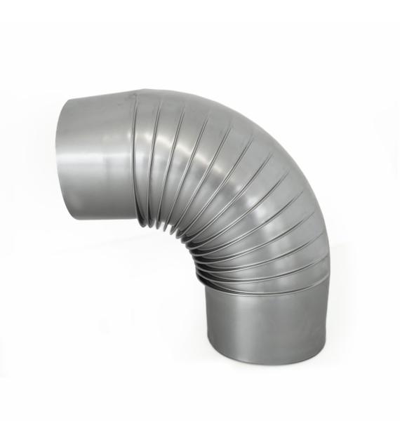 Kolanko piecowe czarne 160mm
