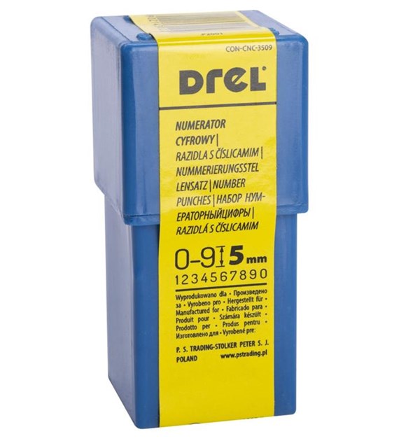 Numeratory cyfrowe 5 mm 9 szt DREL