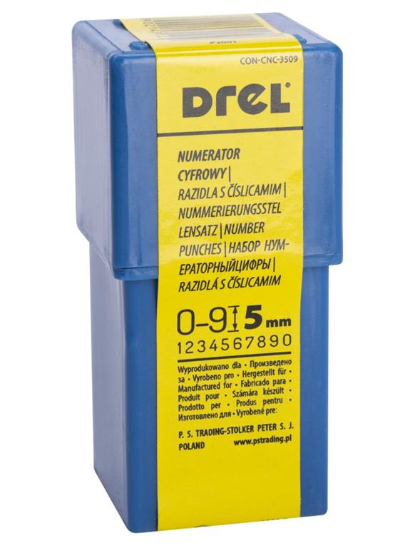 Numeratory cyfrowe 5 mm 9 szt DREL
