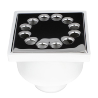 Kratka kanalizacyjna dolna fi 50 10x10cm - metalowa