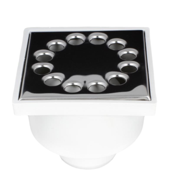 Kratka kanalizacyjna dolna fi 50 10x10cm - metalowa