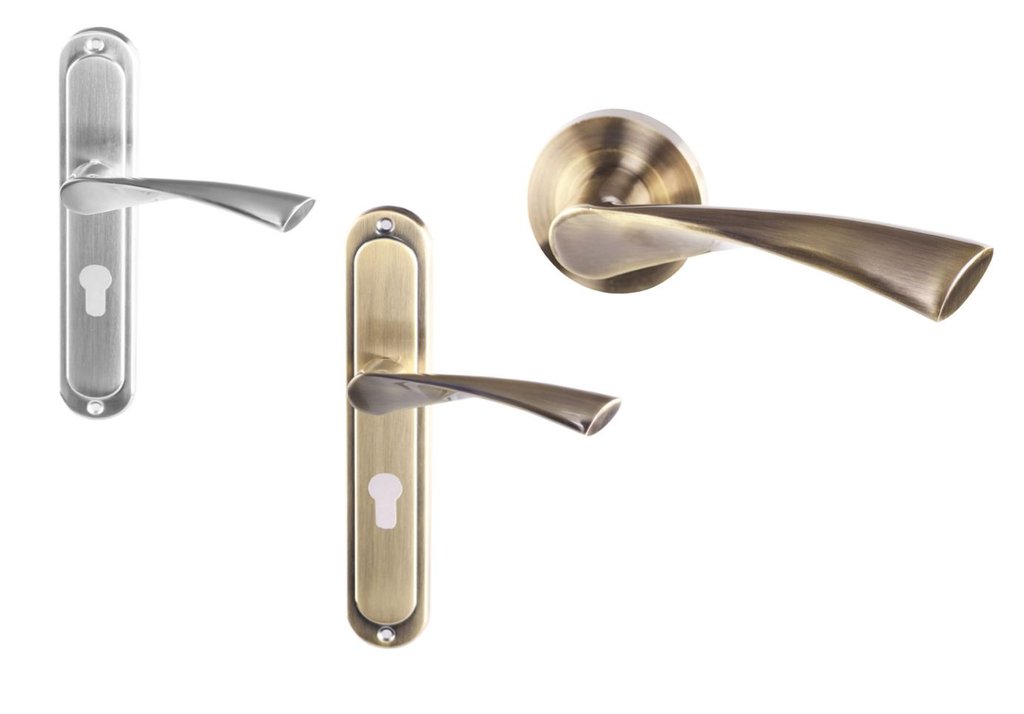 Klamka drzwiowa ROMA 60 wkład PATYNA