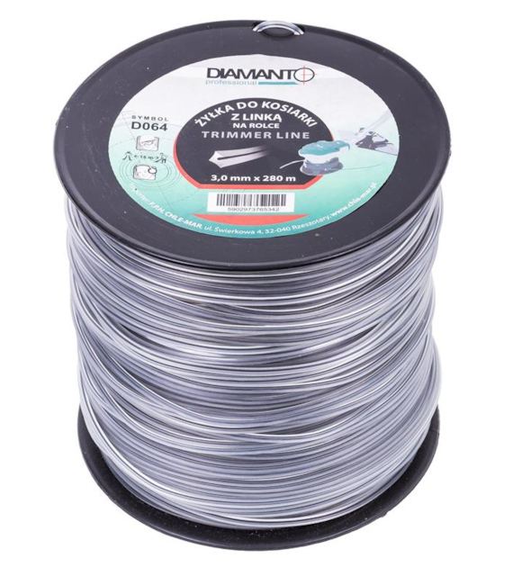 Żyłka do kosiarki z linką na rolce 3,0mm 280m DIAMANTO