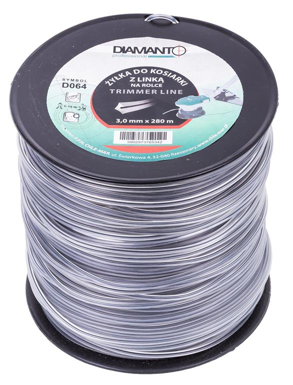 Żyłka do kosiarki z linką na rolce 3,0mm 280m DIAMANTO