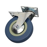 Kółko uniwersalne obrotowe z hamulcem 125mm guma szara DIAMANTO